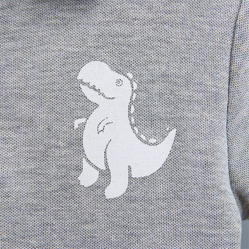 Boys Dinosaur Polo Shorts Set