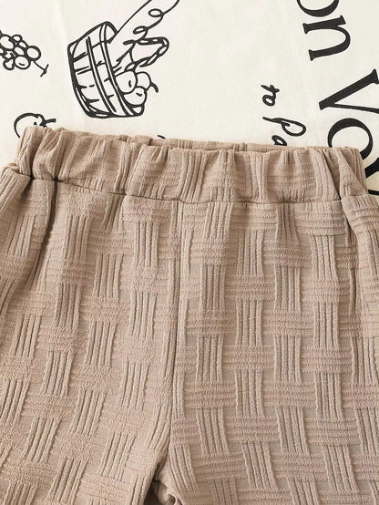 Boys Textured Polo Shorts Set
