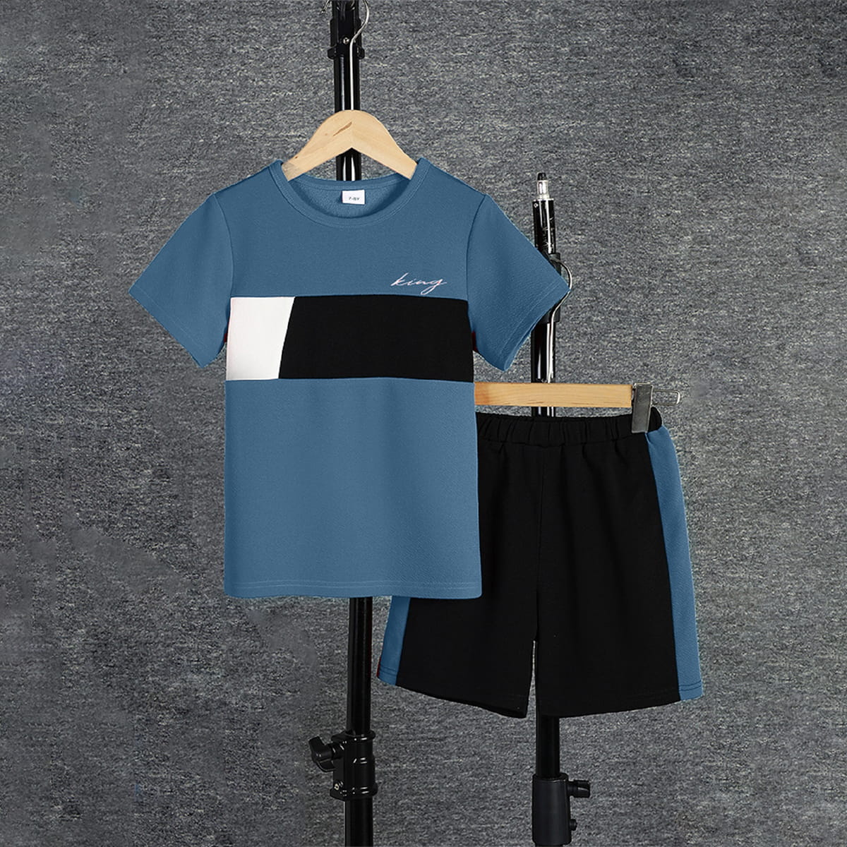 Boys Two-Tone Shirt & Shorts Set