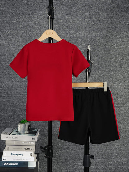 Boys Two-Tone Shirt & Shorts Set