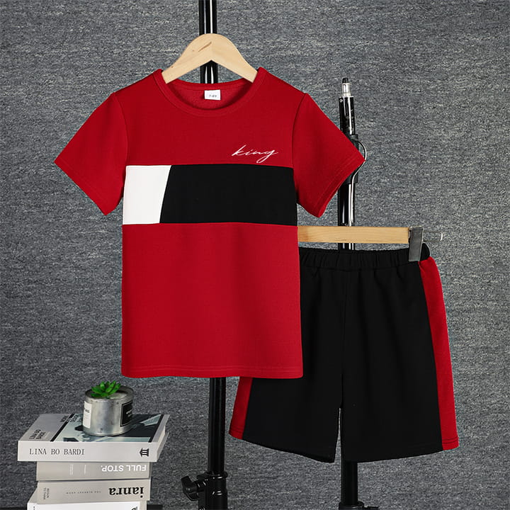 Boys Two-Tone Shirt & Shorts Set