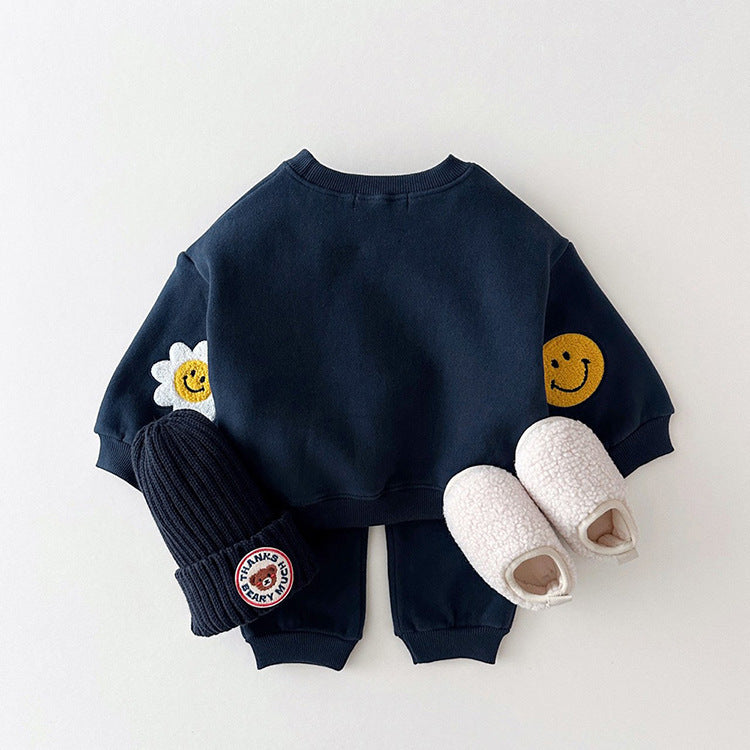 Daisy Cotton Sweatshirt Set for Baby & Toddler