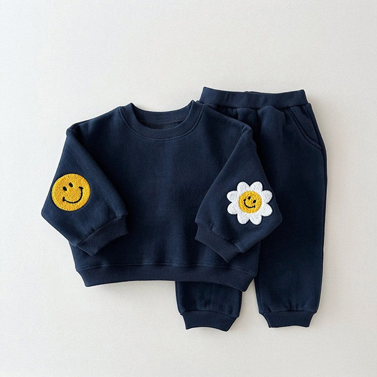 Daisy Cotton Sweatshirt Set for Baby & Toddler