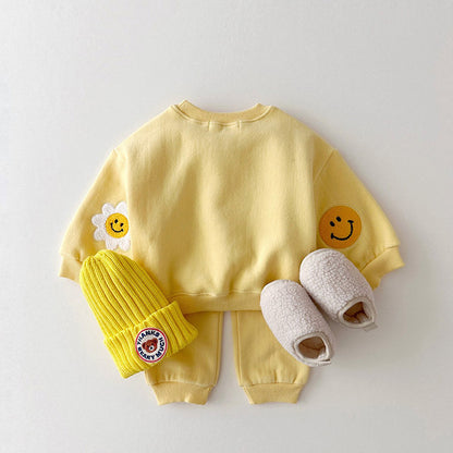 Daisy Cotton Sweatshirt Set for Baby & Toddler