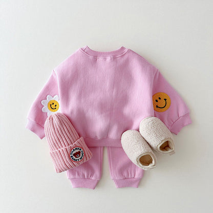 Daisy Cotton Sweatshirt Set for Baby & Toddler