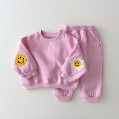 Daisy Cotton Sweatshirt Set for Baby & Toddler