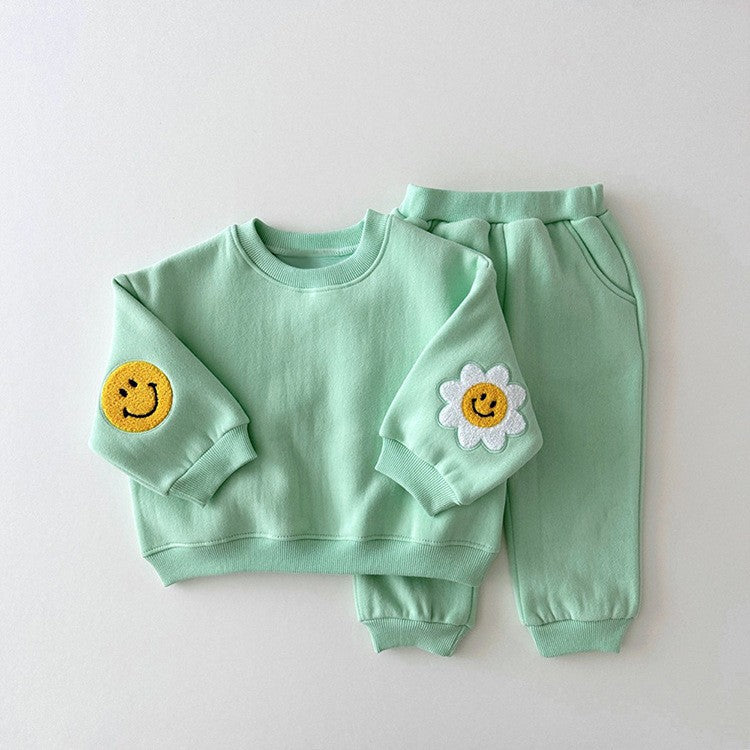 Daisy Cotton Sweatshirt Set for Baby & Toddler