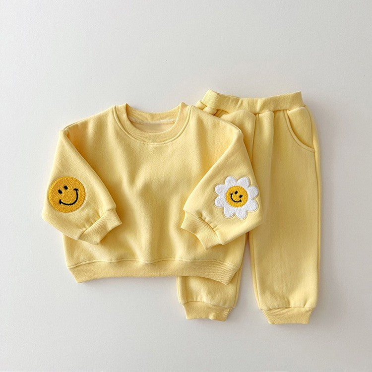 Daisy Cotton Sweatshirt Set for Baby & Toddler