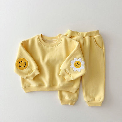 Daisy Cotton Sweatshirt Set for Baby & Toddler