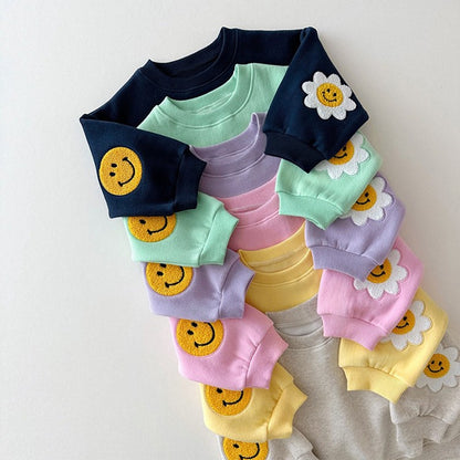 Daisy Cotton Sweatshirt Set for Baby & Toddler