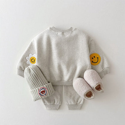 Daisy Cotton Sweatshirt Set for Baby & Toddler