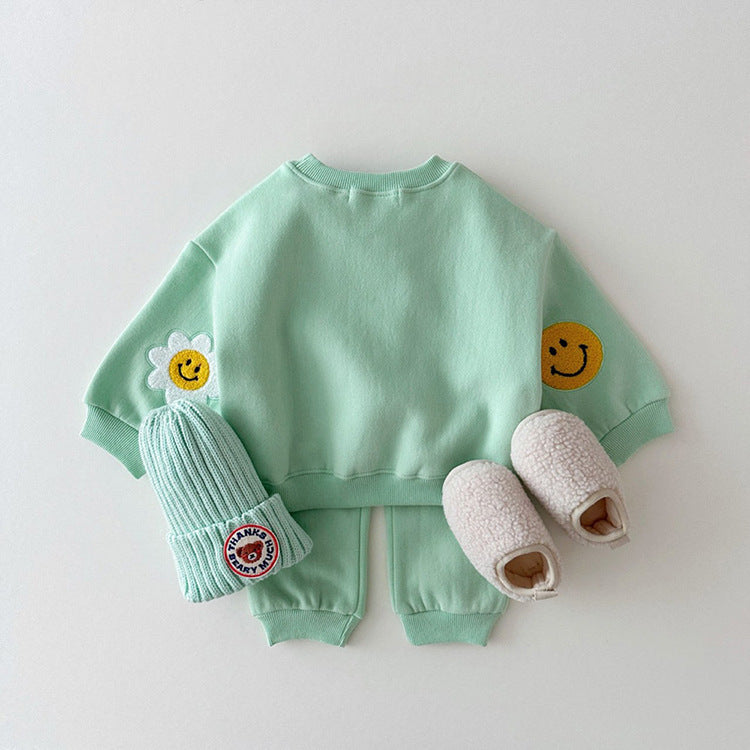 Daisy Cotton Sweatshirt Set for Baby & Toddler