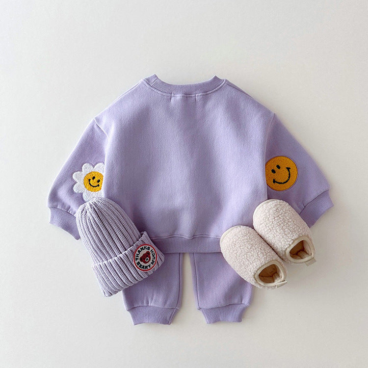 Daisy Cotton Sweatshirt Set for Baby & Toddler