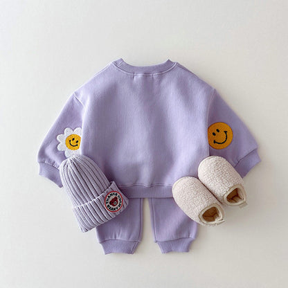 Daisy Cotton Sweatshirt Set for Baby & Toddler