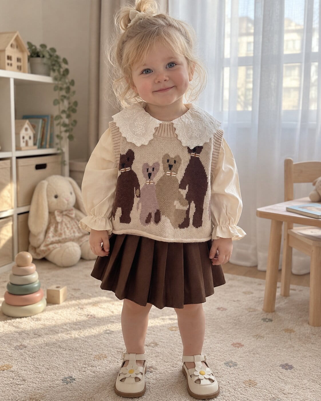 Girls 3-Piece Preppy Skirt Set