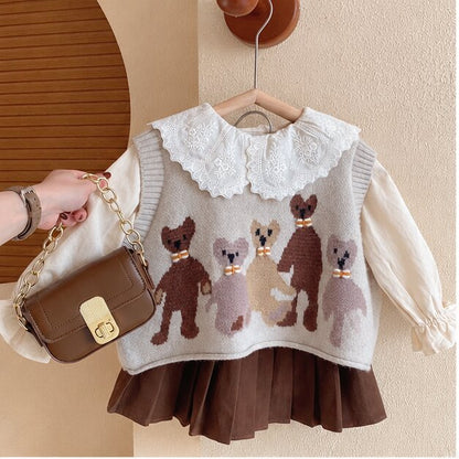 Girls 3-Piece Preppy Skirt Set