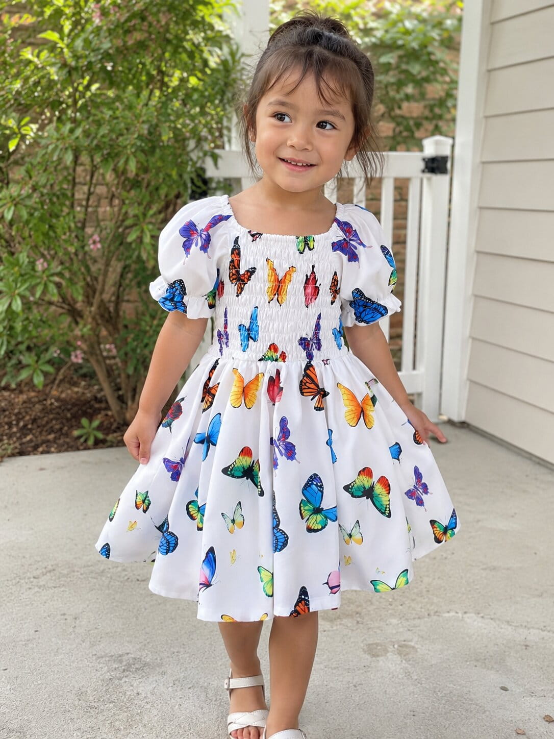Girls Butterfly Summer Dress