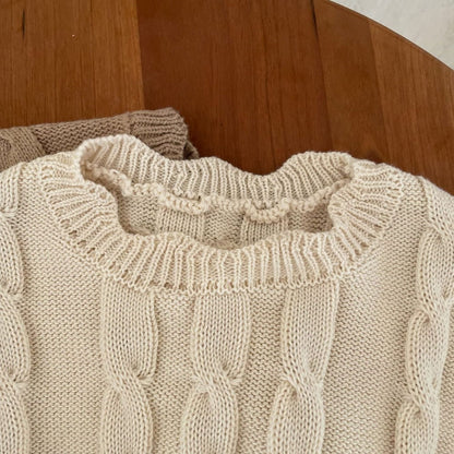 Girls Cable Knit Sweater Vest