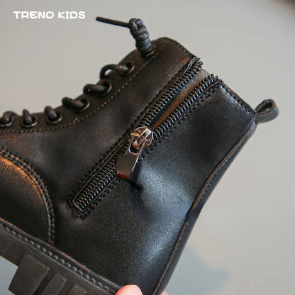 Girls Chunky Lace-Up Boots