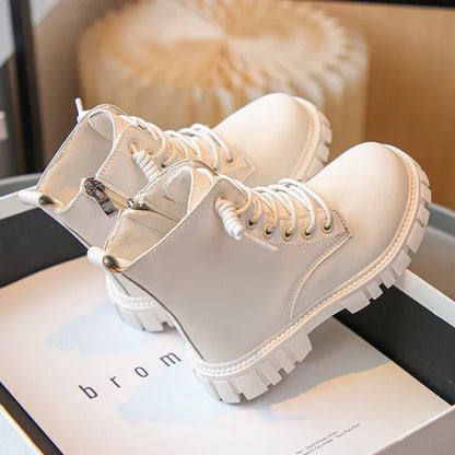 Girls Chunky Lace-Up Boots