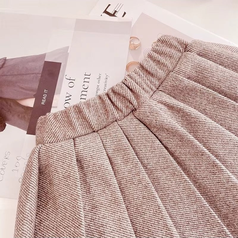 Girls Pleated Skirt Outfit Set