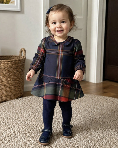 Girls Scottish Plaid Dress