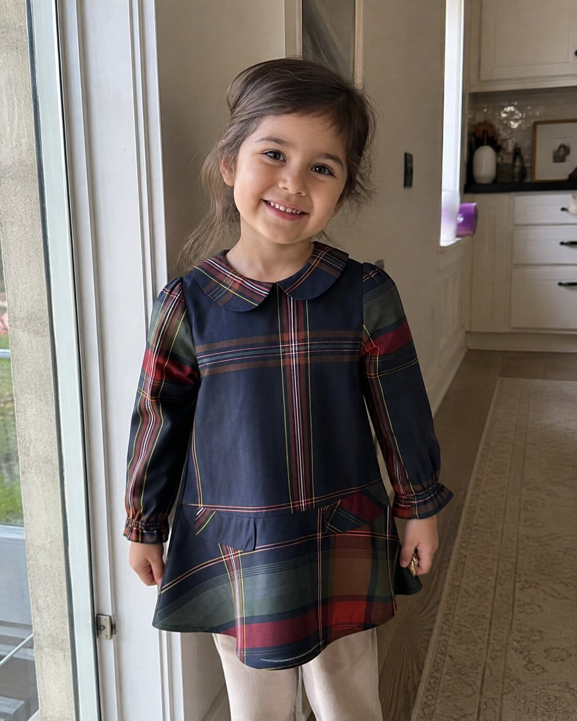 Girls Scottish Plaid Dress