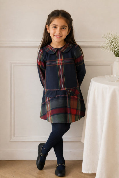 Girls Scottish Plaid Dress