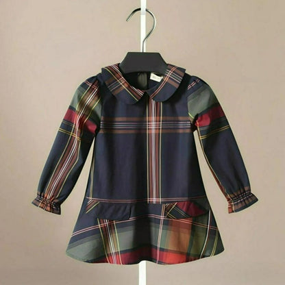 Girls Scottish Plaid Dress