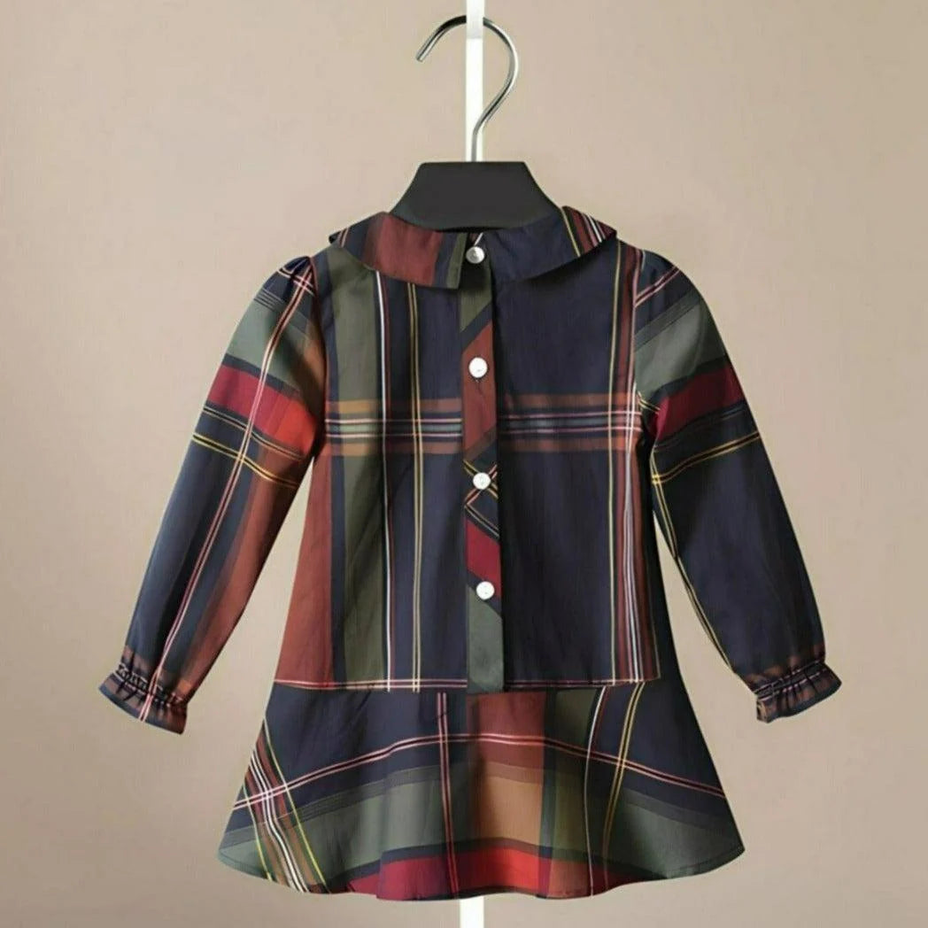 Girls Scottish Plaid Dress