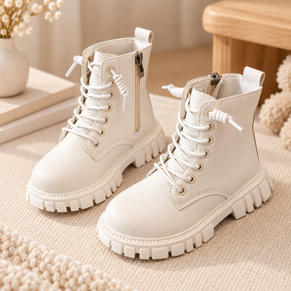 Girls Chunky Lace-Up Boots