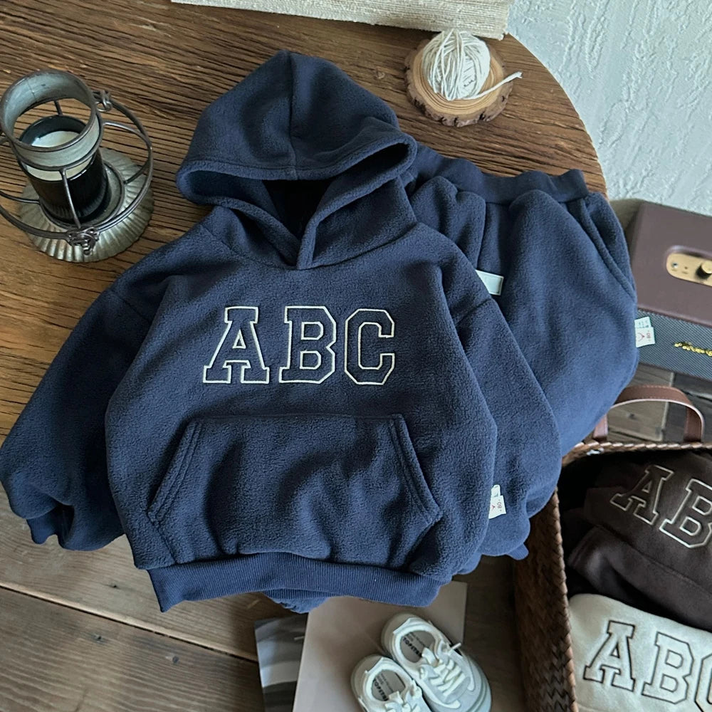Kids ABC Fleece Hoodie & Jogger Set