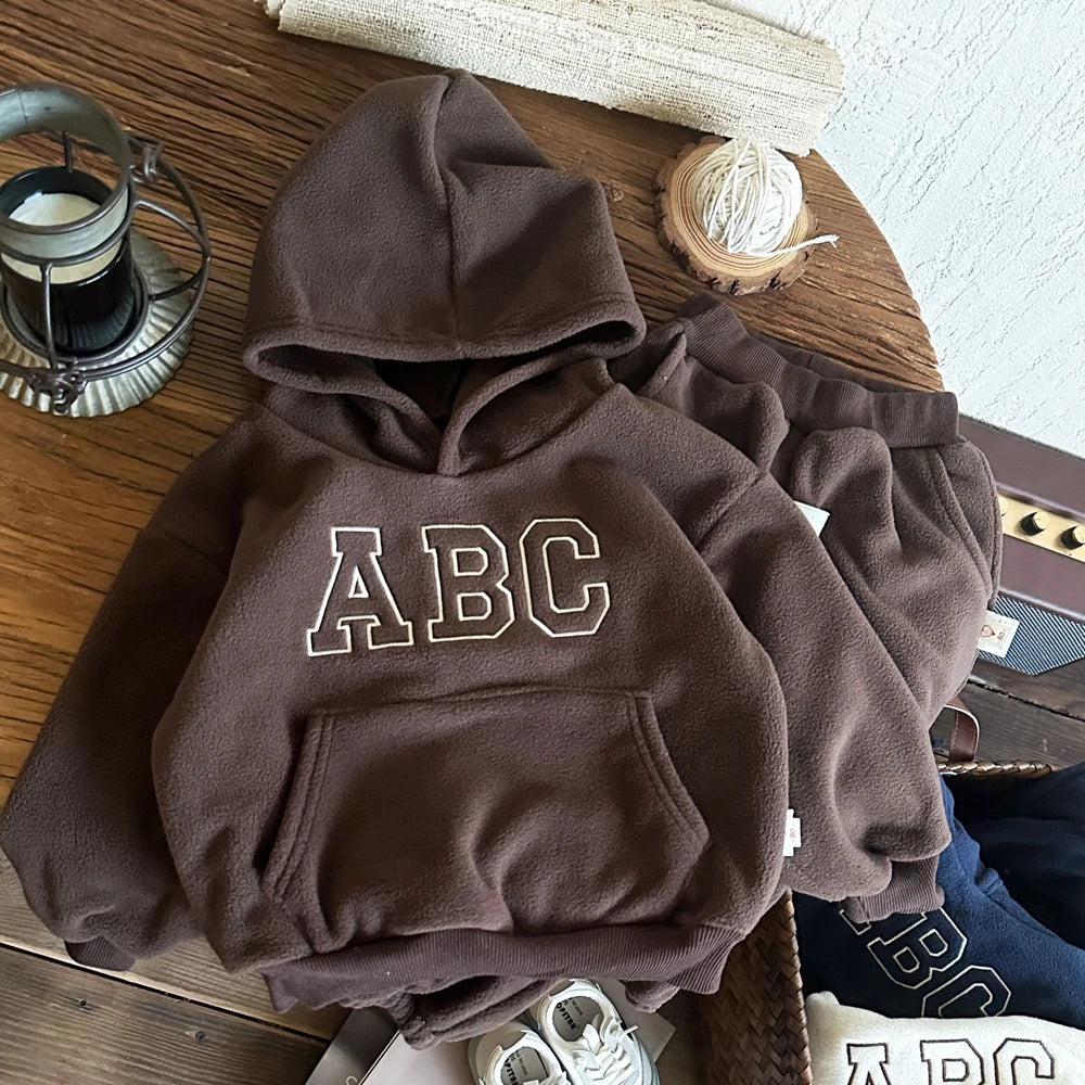Kids ABC Fleece Hoodie & Jogger Set