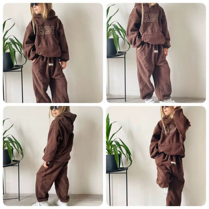 Kids ABC Fleece Hoodie & Jogger Set