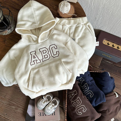 Kids ABC Fleece Hoodie & Jogger Set