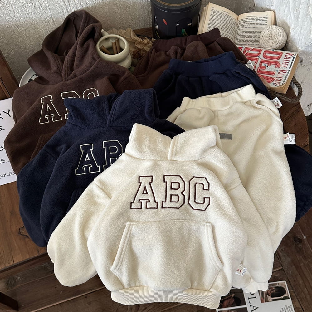 Kids ABC Fleece Hoodie & Jogger Set