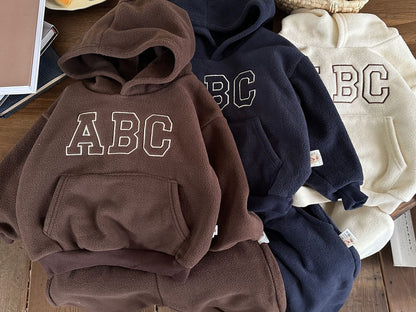 Kids ABC Fleece Hoodie & Jogger Set