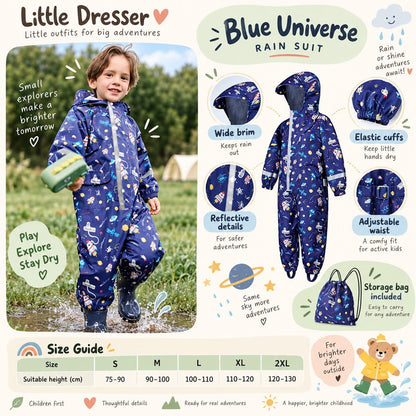 Kids Cartoon Dinosaur Rain Suit