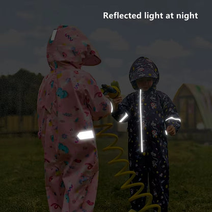 Kids Cartoon Dinosaur Rain Suit