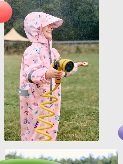 Kids Cartoon Dinosaur Rain Suit