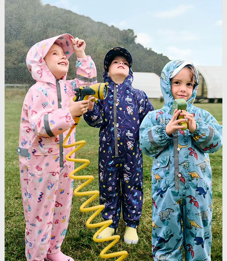 Kids Cartoon Dinosaur Rain Suit