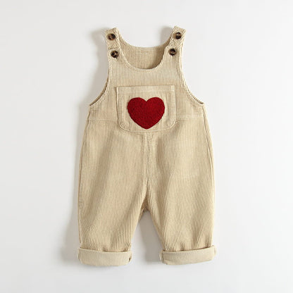 Kids Corduroy Heart Overall
