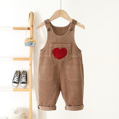 Kids Corduroy Heart Overall