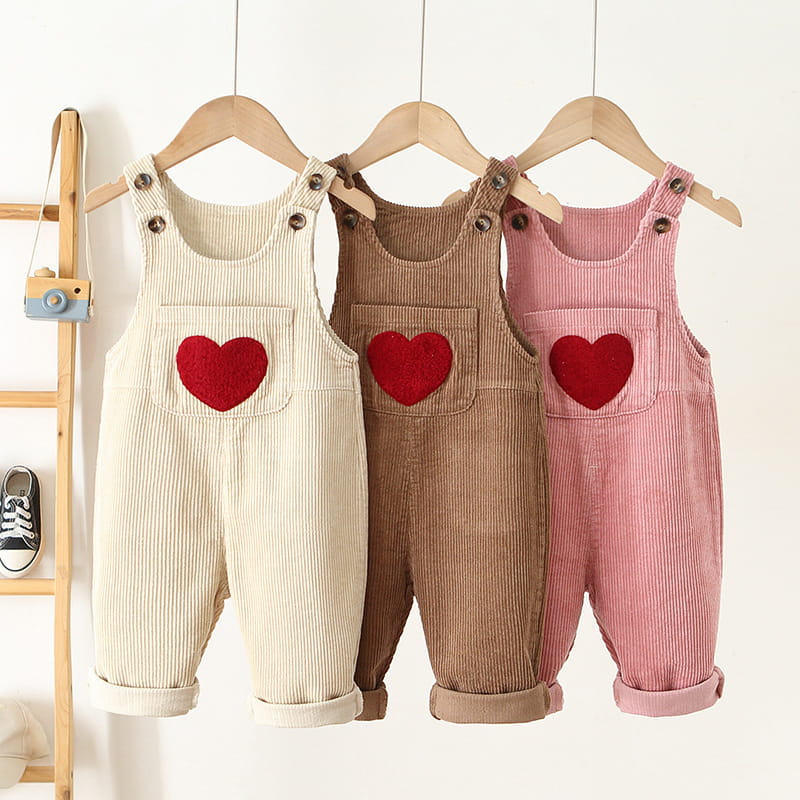 Kids Corduroy Heart Overall