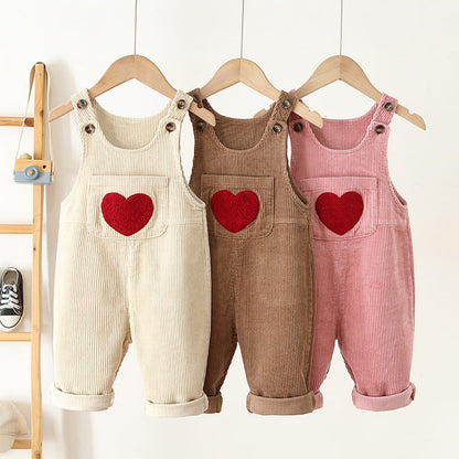 Kids Corduroy Heart Overall