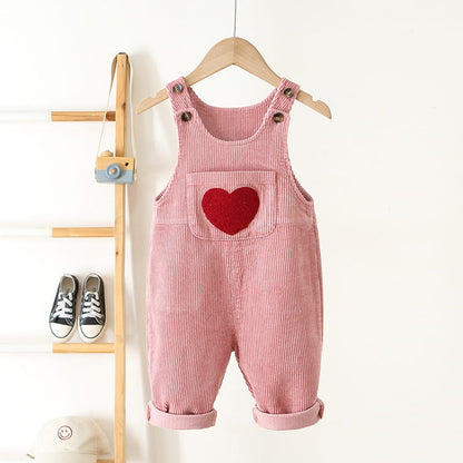 Kids Corduroy Heart Overall