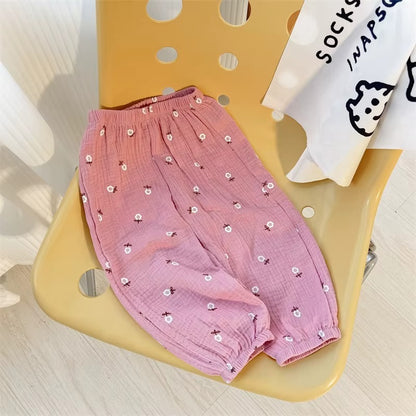 Kids Cotton Anti-Mosquito Summer Trousers