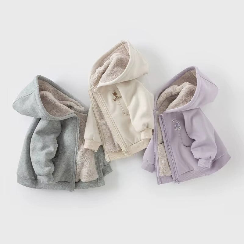 Kids Fleece-Lined Hooded Jacket