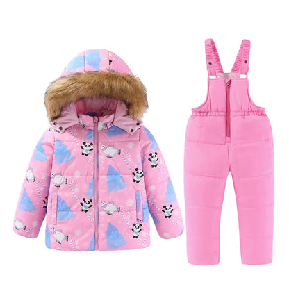 Kids Geometric Winter Ski Jacket
