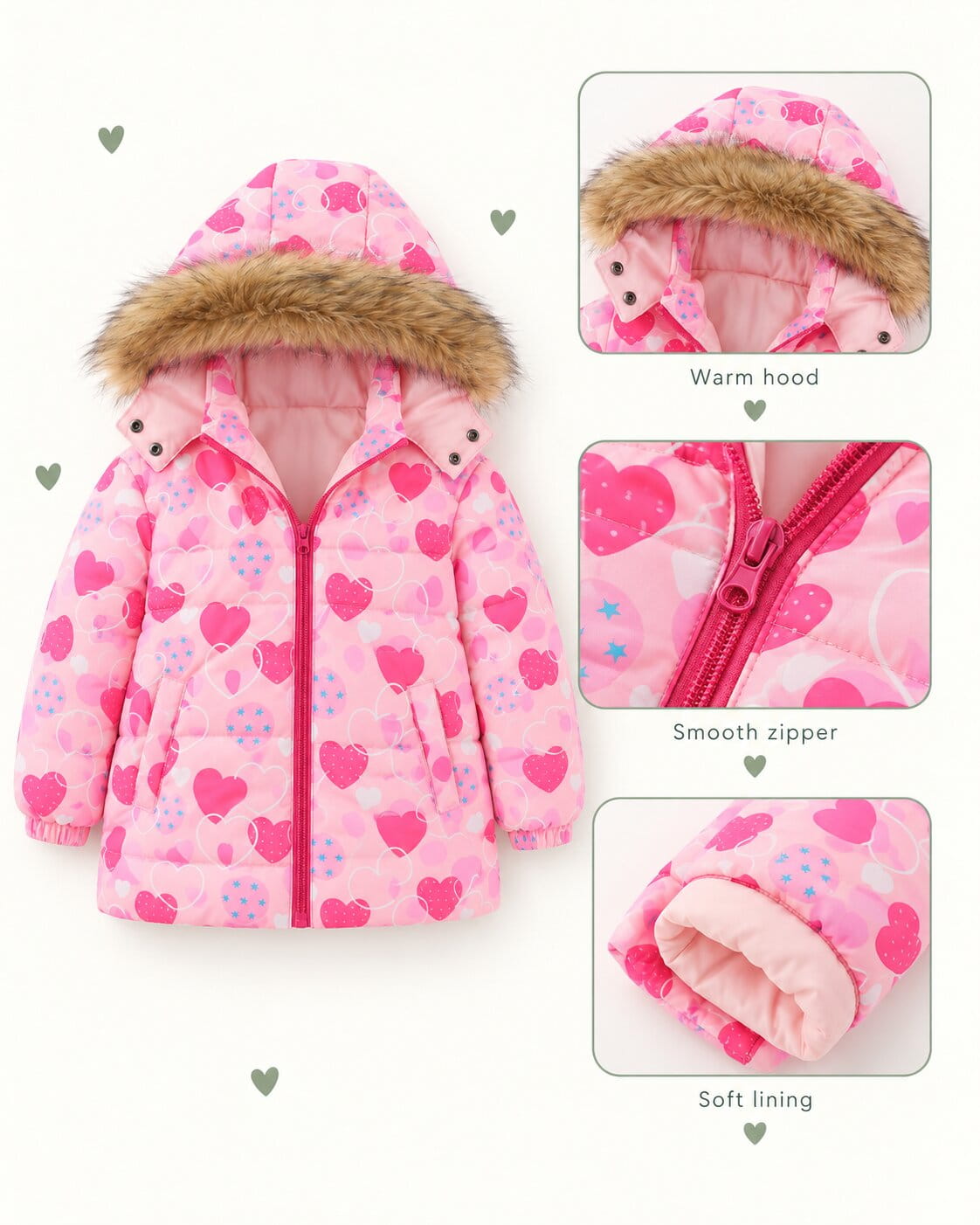Kids Geometric Winter Ski Jacket